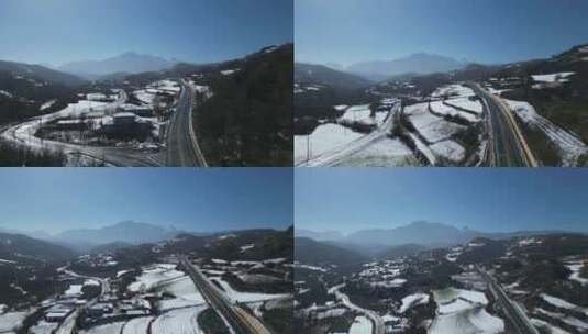 雪山大气航拍高清在线视频素材下载