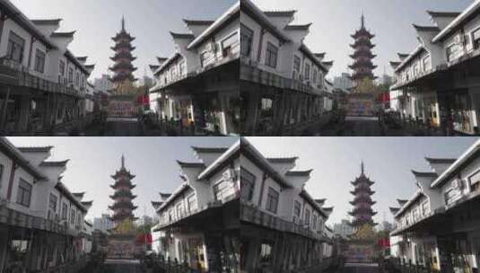 宁波城隍庙商业街高清在线视频素材下载