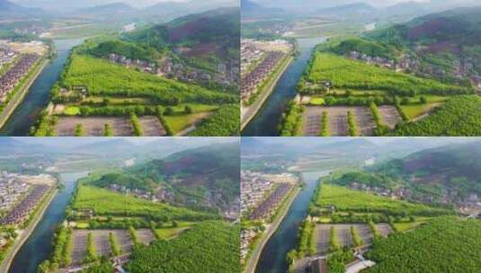 杭州余杭风光双溪漂流景区高清在线视频素材下载
