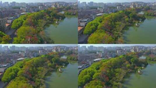 惠州西湖百花洲大景高清在线视频素材下载
