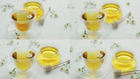 凉茶和蜂蜜罐高清在线视频素材下载
