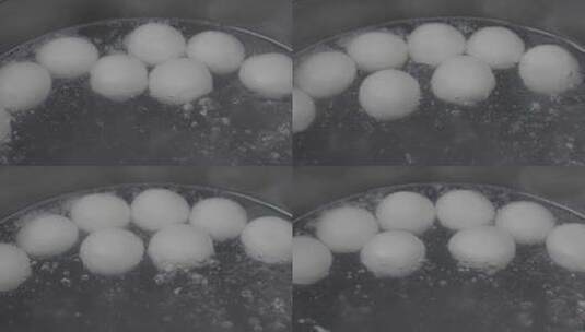 煮元宵 煮汤圆高清在线视频素材下载