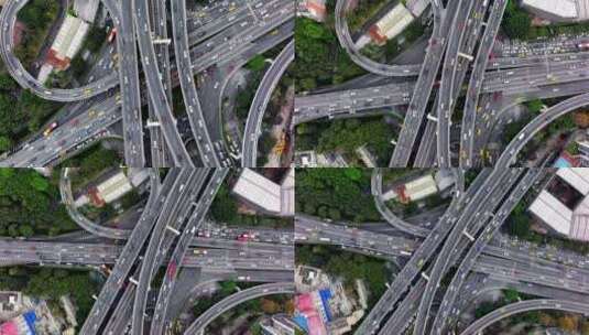 城市交通 广州车流 立交桥  交通延时高清在线视频素材下载