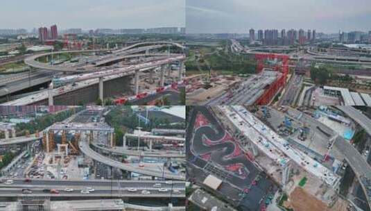 【合集】郑州建设三环立交桥高清在线视频素材下载