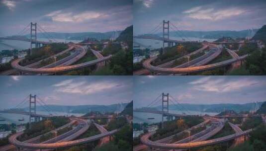 香港高架桥延时拍摄高清在线视频素材下载