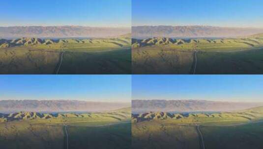 新疆伊犁那拉提空中草原航拍高清在线视频素材下载
