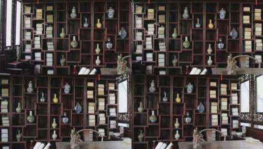 典雅的古风书房室内设计高清在线视频素材下载