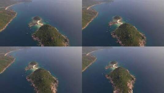无人机后援，泰国南苑岛和涛岛的景色高清在线视频素材下载