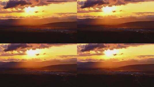 快进X10 航拍大兴安岭金色秋天高清在线视频素材下载