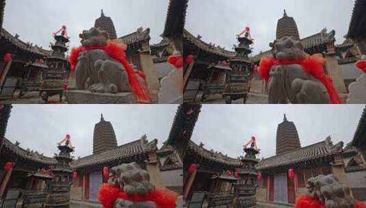 山西大同觉山寺实拍高清在线视频素材下载