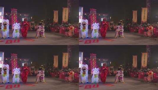 城市夜晚喜庆佳节传统民俗表演高清在线视频素材下载