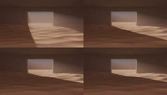 iDSTORE-三维渲染沙漠建筑电商产品展示背景高清AE视频素材下载