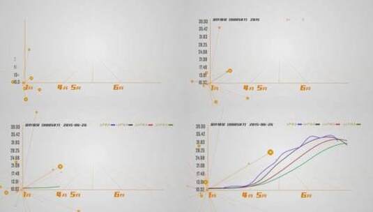 企业股票走势图形数据高清AE视频素材下载