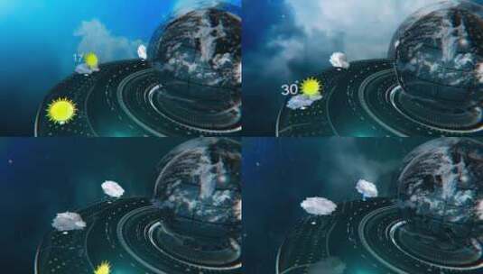 环球天气预报3d动画高清在线视频素材下载