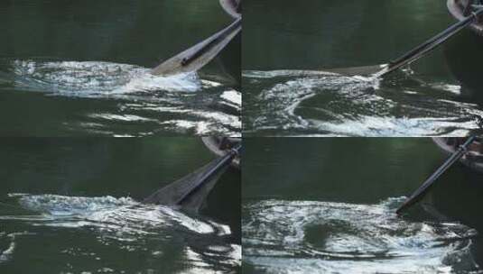 1080p-船桨在湖水中滑动高清在线视频素材下载