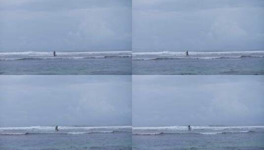 冲浪者海洋中冲浪高清在线视频素材下载