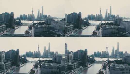 上海乍浦路航拍风光高清在线视频素材下载