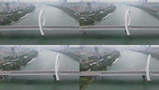 航拍柳州白沙大桥高清在线视频素材下载