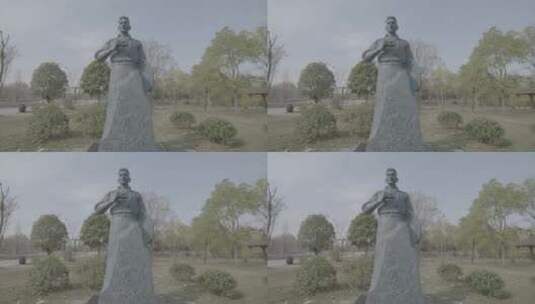 国际友人路易艾黎雕像LOG视频素材高清在线视频素材下载