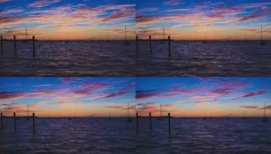 海岸的日落高清在线视频素材下载
