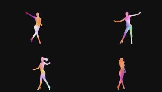 性感美女舞蹈剪影高清在线视频素材下载