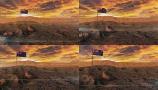 新西兰国旗乌托邦高清在线视频素材下载