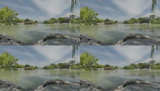 扬州瘦西湖自然人文景观高清在线视频素材下载