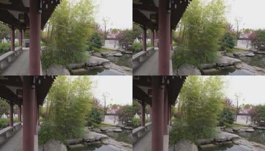 武汉硚口区园博园聊城园风景高清在线视频素材下载