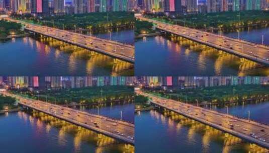 城市建设航拍，中国最强内透夜景高清在线视频素材下载