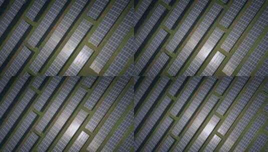 俯拍太阳能板新能源高清在线视频素材下载