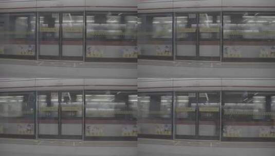 上海地铁列车进站驶出8K实拍log素材高清在线视频素材下载
