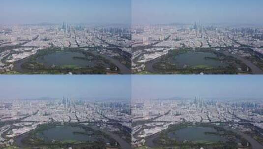 广州城郊城市风光航拍高清在线视频素材下载