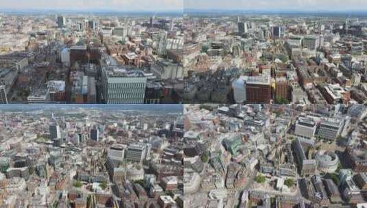 城市白天高空航拍高清在线视频素材下载