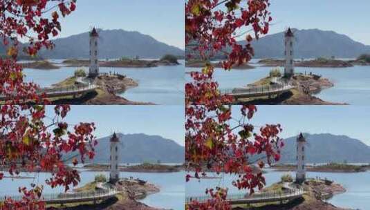 杭州千岛湖灯塔   4k高清在线视频素材下载