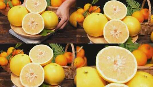 葡萄柚 黄金葡萄柚 水果高清在线视频素材下载