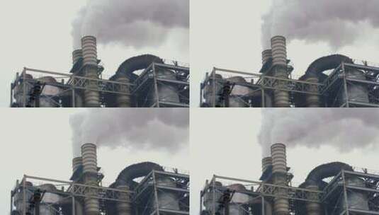 工厂白烟特写镜头空气污染环境保护题材高清在线视频素材下载
