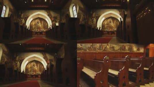 欧式神圣教堂高清在线视频素材下载