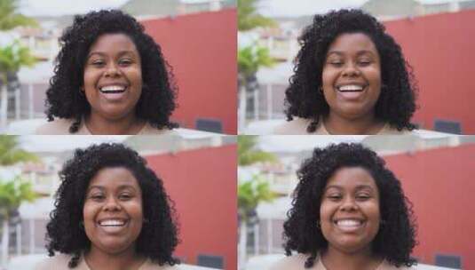 非洲女孩在微笑高清在线视频素材下载