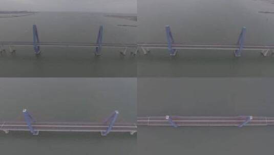 航拍丁字湾大桥高清在线视频素材下载
