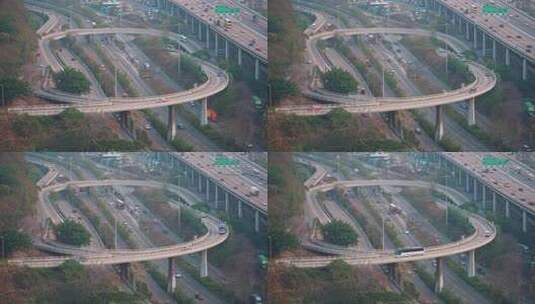香港青葵公路快速路车流高清在线视频素材下载