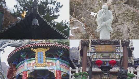 白瀑寺禅院寺庙高清在线视频素材下载