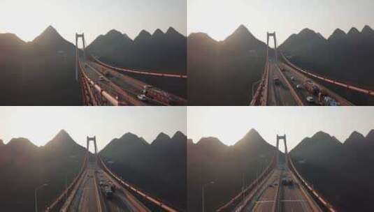 贵州省·安顺市·关岭·县·坝陵河大桥23高清在线视频素材下载