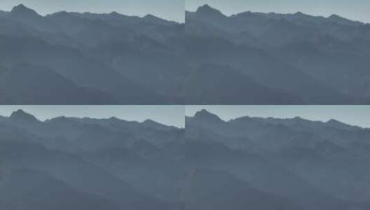航拍伏牛山山脉地质公园沟壑峰峦重叠高清在线视频素材下载