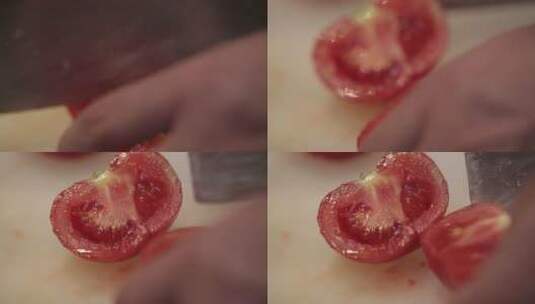 厨师切西红柿 (9)高清在线视频素材下载