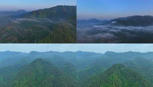 云雾缭绕的山峦   山间云海壮丽景观高清在线视频素材下载