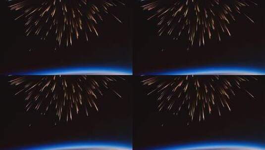 太空视角流星划过天际高清在线视频素材下载