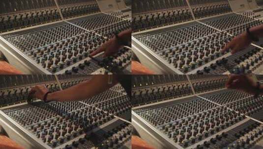 专业音乐录音室的控制台高清在线视频素材下载
