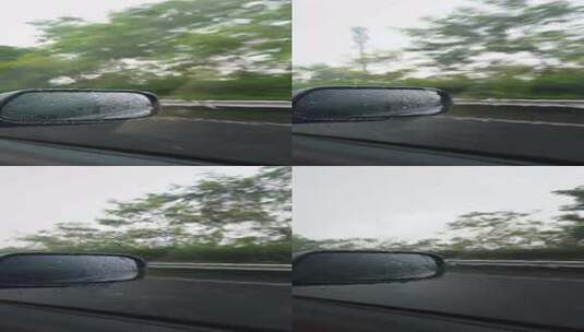 4K 户外雨天自驾慢速行驶高清在线视频素材下载