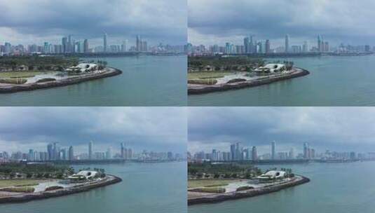 海口城市风光航拍高清在线视频素材下载