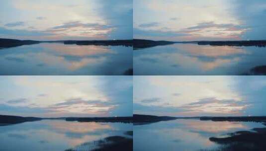 日落后的湖泊高清在线视频素材下载